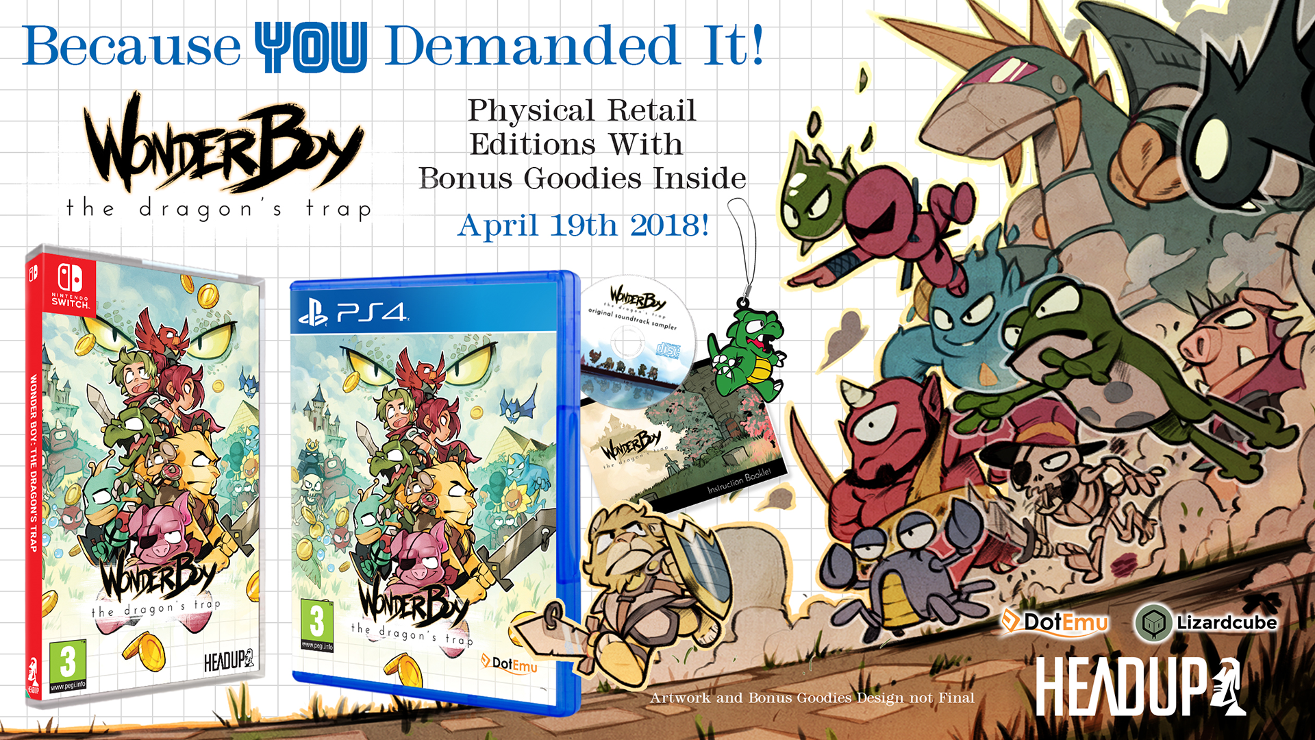 Wonder Boy: The Dragon’s Trap physical release date for Europe unveiled!